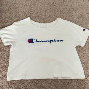Authentic White Champion Crop Top